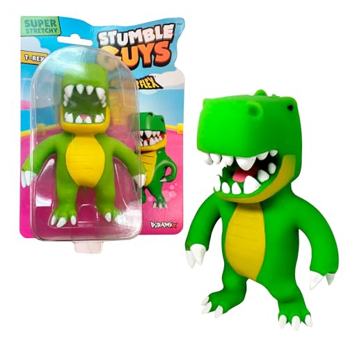 Bizak Monsterflex Stumple Guys, Videospiel, T-Rex, super dehnbar und elastisch, 15 cm, 16 Modelle zum Sammeln, für Erwachsene und Kinder ab 4 Jahren (64390006-10) von Bizak