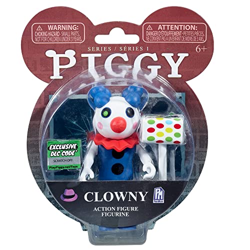 Bizak Piggy Figur Clowny, 10 cm, Sie können das Spiel zu Hause mit Ihren Lieblingsfiguren nachspielen, mit Zubehör und einem einlösbaren Code im Videospiel, es gibt Verschiedene Modelle (64238052) von Bizak