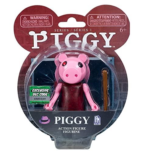 Bizak Piggy 10 cm Piggy Figur, jetzt können Sie das Spiel zu Hause mit Ihren Lieblingsfiguren nachspielen, kommt mit Zubehör und einem einlösbaren Code im Videospiel, es gibt Verschiedene Modelle von Bizak