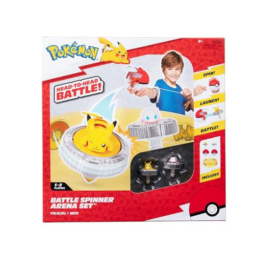 Bizak Pokémon Kampfsand Battle Spinner, Kampfspielset zum Spielen mit den Launchern der Charaktere, Pokeball-Kreisel, die mit einem Seil geworfen werden, (63224403) von Bizak