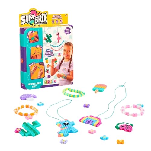 Bizak Simbrix Connect & Wow Schmuck-Set, Bausatz zur Schmuckherstellung ohne Bügeleisen, Wasser oder Klebstoff, Spielzeug für Jungen und Mädchen über 5 Jahre, (64008000) von Bizak