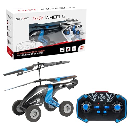 Bizak Sky Wheels Fantastischer Hubschrauber Radio Control Infrarot 2 Kanäle mit Rädern, Kontaktieren Sie es über den Boden oder um die Luft, 8 Jahre alt (62004777) von Bizak