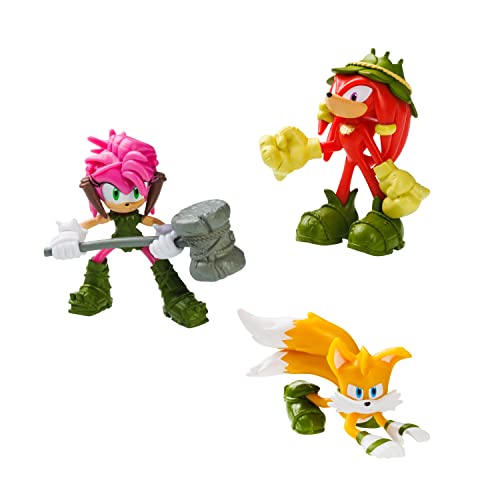 Bizak Sonic Figur Pack mit 3 Figuren 6,5 cm hoch, Amy+ Knucles Bcm + Tails Bcm (64112003-1) von Bizak