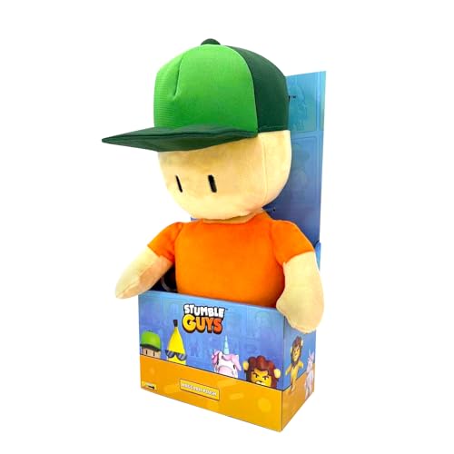 Bizak Stumble Guys 64117081 Mr. Stumble Plüschtier, 30 cm, weiches und kuscheliges Spielzeug, Geschenk für Kinder oder Erwachsene jeden Alters, 4 Figuren zum Sammeln von Bizak