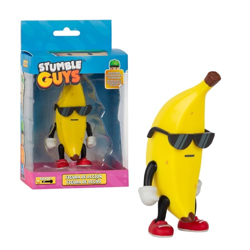 Bizak Stumble Guys Banana Guy, 11 cm, bewegliche Action-Figur, offizielles Lizenzprodukt, Sammler, Erwachsene Fans und Jungen oder Mädchen ab 8 Jahren (64116012) von Bizak