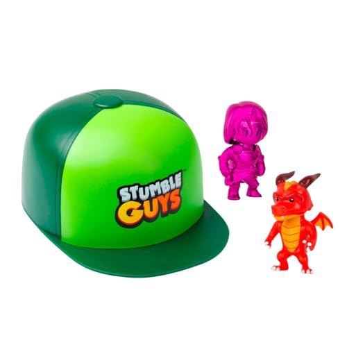 Bizak Stumble Guys Pack 64112700 Mütze mit 2 beweglichen Überraschungsfiguren, 5 cm, offiziell lizenziert von Videospiel, Sammler, Fans und Jungen oder Mädchen von Bizak