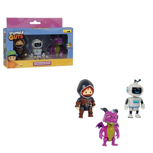 Bizak Stumble Guys Stumblebot Mk2 Actionfiguren, 3er-Pack, 8 cm, zum Sammeln, offizielles Lizenzprodukt, für Erwachsene Fans und Jungen oder Mädchen ab 8 Jahren (64113003-6) von Bizak