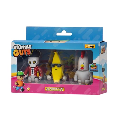 Stumble Guys Action-Figuren, 8 cm, Set 2, 2 Gruppen von Charakteren zum Sammeln, offizielle Lizenz des Spiels für Erwachsene Fans und Jungen oder Mädchen ab 8 Jahren (64113003) von Bizak