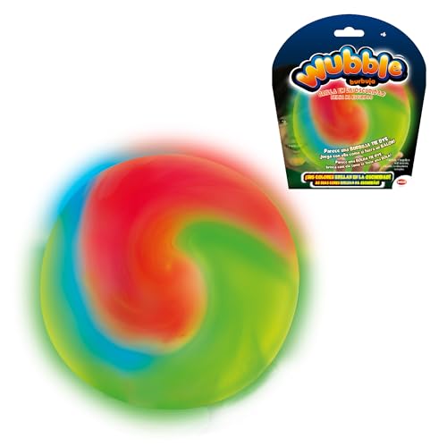 WUBBLE 62941155 Super-Wubble Tyde Dye leuchtet im Dunkeln, Sieht aus wie eine Blase, spielt wie EIN Ball, bläst Sich bis zu 80 cm hoch, Gartenspielzeug im Freien, Größe 6+, Bizak (62941155) von Bizak