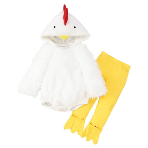 Baby Jungen Mädchen Küken Kostüm Strampler Huhn Overall Küken Babykleidung Set Neugeborene Kleinkinder Küken Babyset My First Ostern Baby Kostüme Outfits für Karneval Party Cospaly Costume von Bkazwe