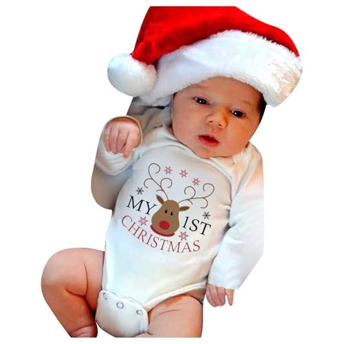 Bkazwe Baby Weihnachtskleidung Strampler Junge Mädchen Neugeborenes Weihnachten Kostüm Kinder Weihnachtsmann Kostüm Weihnachtsoutfit Baby Nikolaus Kostüm Baby Erstausstattung Neugebore von Bkazwe