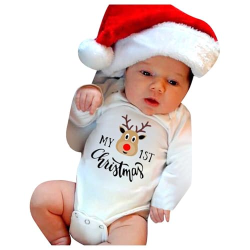 Bkazwe Baby Weihnachtskleidung Strampler Junge Mädchen Neugeborenes Weihnachten Kostüm Kinder Weihnachtsmann Kostüm Weihnachtsoutfit Baby Nikolaus Kostüm Baby Erstausstattung Neugebore von Bkazwe