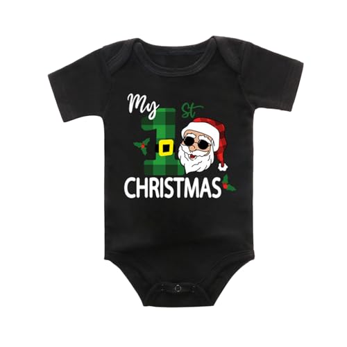 Bkazwe Baby Weihnachtskleidung Weihnachten Strampler Neugeborene Junge Baby Strampler Kinder Weihnachtsmann Kostüm Weihnachten Outfit Baby Nikolaus Kostüm Baby Erstausstattung Neugebore von Bkazwe