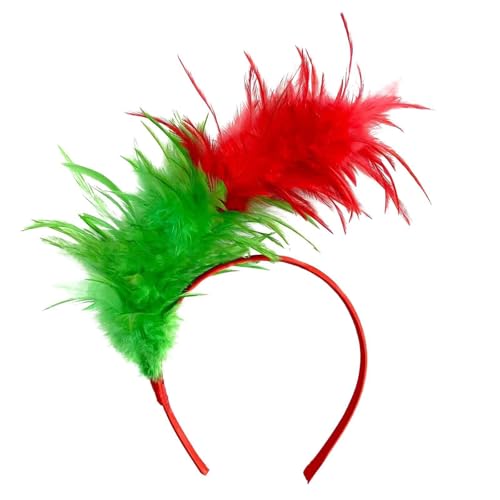 Bkazwe Bunt Feder Stirnband Fascinator Stirnbänder Cosplay Haarband Karneval Party Kopfschmuck Regenbogen Feder Haarreif Feder Kopfbedeckung Kostüm für Ostertag Hochzeit Halloween Party von Bkazwe