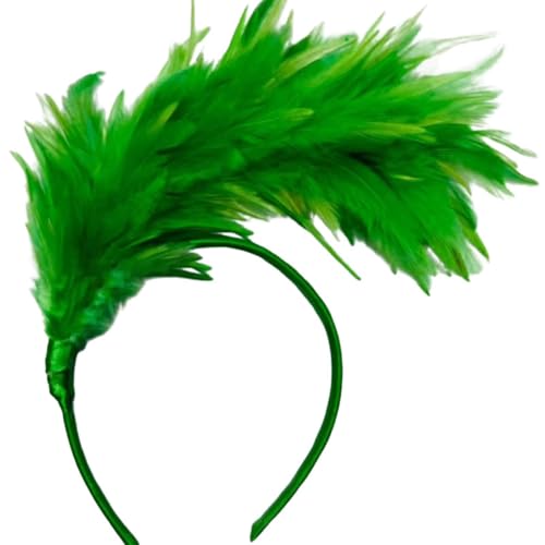 Bkazwe Bunt Feder Stirnband Fascinator Stirnbänder Cosplay Haarband Karneval Party Kopfschmuck Regenbogen Feder Haarreif Feder Kopfbedeckung Kostüm für Ostertag Hochzeit Halloween Party von Bkazwe