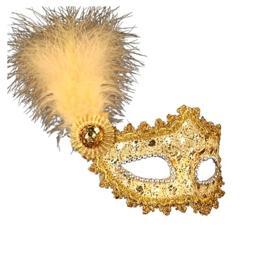 Bkazwe Damen Federmaske Maskerade Maske Venezianischen Maskerade Maske Maskenball Masken Kostüm Masquerade Mask für Karneval Mardi Gras Deecorations Venedig Karneval Mottoparty Kostüm Maske von Bkazwe