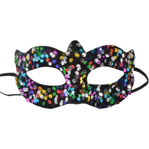 Bkazwe Glänzende Pailletten Venezianische Maske Damen Maskerade Maske Venezianischen Gesichtsmaske Karnevalsmasken Masquerade Mask Karneval Karneval Dekorationen Venedig Karneval Mottoparty Kostüm von Bkazwe