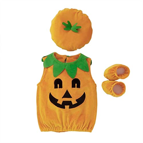 Bkazwe Halloween Kostüm Kürbis Kinder Babykleidung Set Strampler Bodysuit Kleidung Outfit Halloween Kostüm Kinder Jungs Kürbis Faschingskostüme Mädchen Jungen Faschingskostüm von Bkazwe