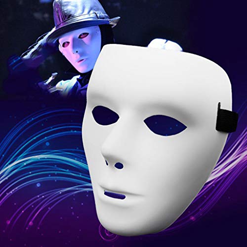 Bkazwe Maske weiß - Theathermaske zum bemalen unbemalt basteln änonymous Phäntom Masken Maskerade-Masken Überstreichbare Papiermasken für Karneval, Cosplay, Halloween Party Fäsching (White, One Size) von Bkazwe