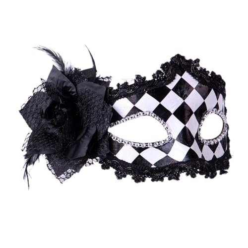 Bkazwe Maskerade Spitzenmasken für Damen Maskerade Maske Venezianischen Mardi Gras Maske Karnevalsmasken Masquerade Mask für Karneval Cosplay Kostüm von Bkazwe