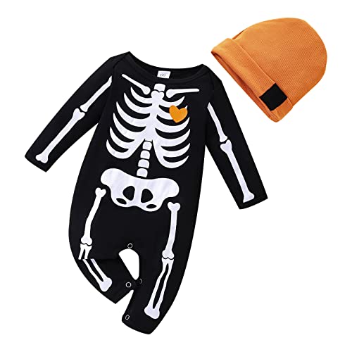 Bkazwe Neugeboren Kinder Halloween kostüm Body Strampler Halloween Kostüm Kinder Mädchen Jungen Cosplay Kostüm My First Halloween Bodysuit Kleidung Outfit von Bkazwe