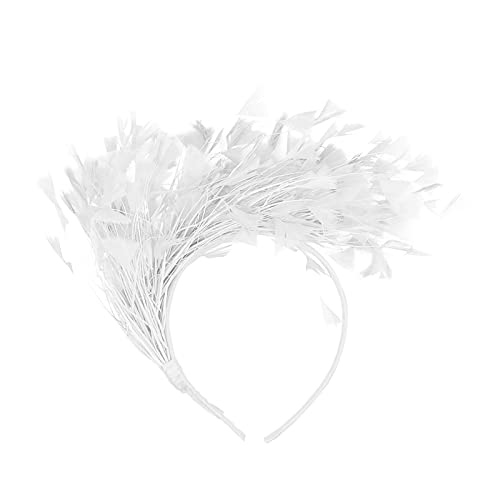 Bkazwe Regenbogen Haarreif Bunte Feder Haarschmuck Haarbänder, Regenbogen Kostüm Damen, Karneval Party Kopfschmuck Haarband Hochzeit Kopfbedeckung Fascinator Stirnbänder von Bkazwe