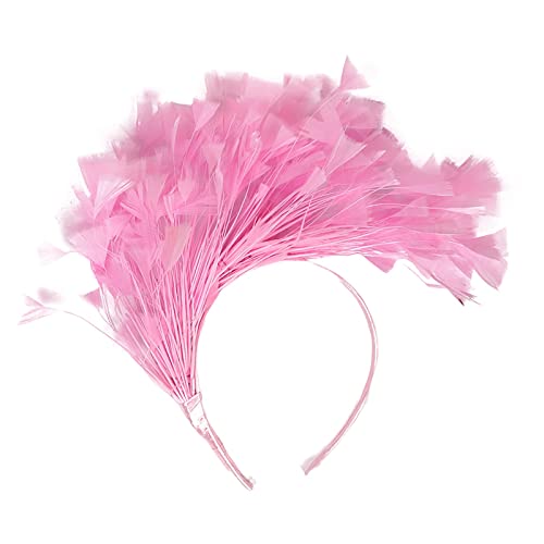 Bkazwe Regenbogen Haarreif Bunte Feder Haarschmuck Haarbänder, Regenbogen Kostüm Damen, Karneval Party Kopfschmuck Haarband Hochzeit Kopfbedeckung Fascinator Stirnbänder von Bkazwe