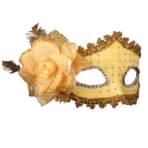 Bkazwe Venezianische Maske Damen Herren venezianische Retro-Maske Maskerade Maske Maskenball Masken Kostüm Masquerade Mask Karneval Cosplay Kostüm für Karneval Abendkleid von Bkazwe