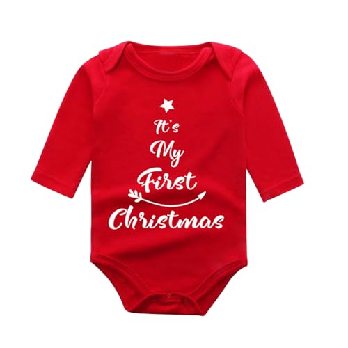 Bkazwe Weihnachten Strampler Neugeborenes Weihnachten Kostüm Baby Pyjama Weihnachtsmann Kostüm Weihnachten Familien Outfit Baby Nikolaus Kostüm My First Christmas von Bkazwe