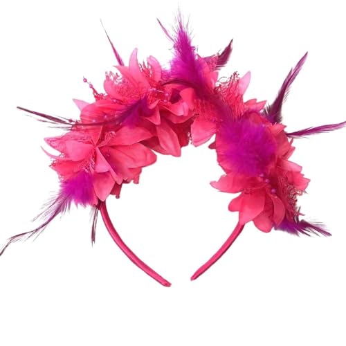 Feder Kopfschmuck Haarreif Vogel Karneval Haarschmuck Bunte Haarreifen Fascinator Regenbogen Papagei Federschmuck Brasilien Kostüm für Ostertag Hochzeit Carnival Party von Bkazwe