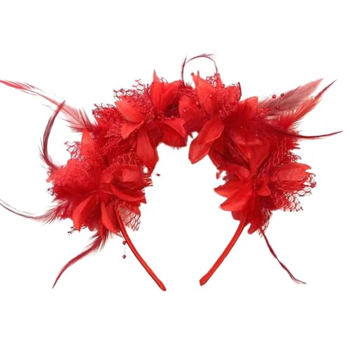 Feder Kopfschmuck Haarreif Vogel Karneval Haarschmuck Bunte Haarreifen Fascinator Regenbogen Papagei Federschmuck Brasilien Kostüm für Ostertag Hochzeit Carnival Party von Bkazwe