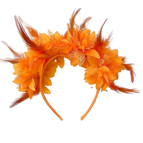 Feder Kopfschmuck Haarreif Vogel Karneval Haarschmuck Bunte Haarreifen Fascinator Regenbogen Papagei Federschmuck Brasilien Kostüm für Ostertag Hochzeit Carnival Party von Bkazwe