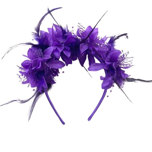 Feder Kopfschmuck Haarreif Vogel Karneval Haarschmuck Bunte Haarreifen Fascinator Regenbogen Papagei Federschmuck Brasilien Kostüm für Ostertag Hochzeit Carnival Party von Bkazwe