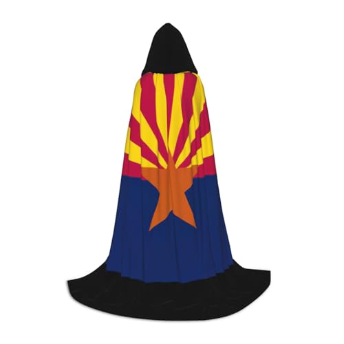 Bkdogkt Arizona State Flag Print Halloween Versatile Hooded Cloak Carnival Theme Party Decorations Witch Costumes von Bkdogkt