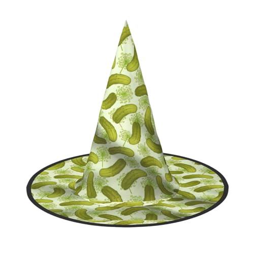 Bkdogkt Sushi Dill Pickles Print Erwachsene Hexenhut Karneval Halloween Hut Partys Maskeraden Cosplay Urlaub Dekor von Bkdogkt