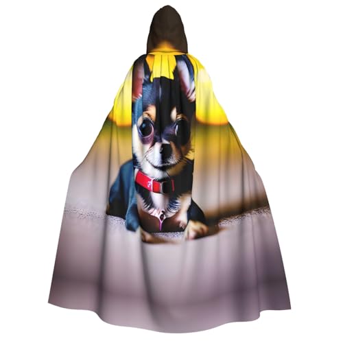 Bkdogkt Weicher Umhang mit Chihuahua-Hundeaufdruck, für Fiesta, Cosplay, Maskerade, Motto-Partys von Bkdogkt