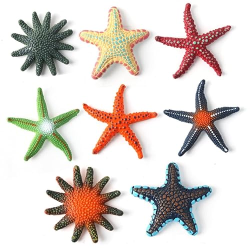 Bkemkri 8 pcs Simulation Meerestiere Modell, Seestern Pool Spielzeug, Mini Seestern, Lebensechter Seestern, Pool Spielzeug Tauchtiere für Kinder, Seestern Unterwasser, für Dekor Aquarium Aquarium von Bkemkri