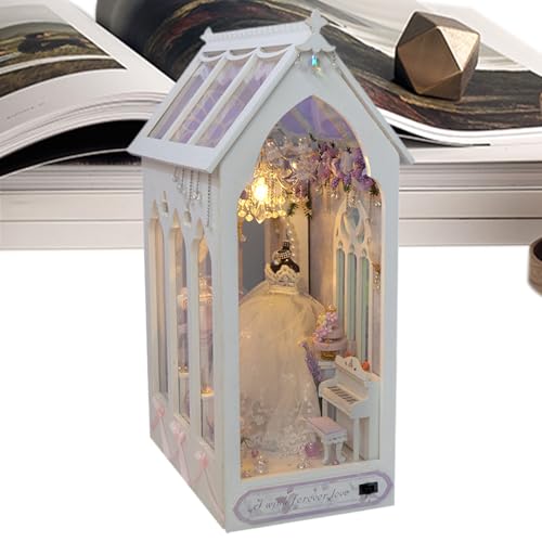 Bkljkf Buch Nook Bausätze Für Erwachsene | Haus Modell Bausatz - Holz Puzzle Buchstütze Mit LED-Beleuchtung Dekorative Bücherregal-Accessoires Bkljkf Buch Nook Bausätze Für Erwachsene | Haus Modell Bausatz - Holz Puzzle Buchstütze Mit LED-Beleuchtung Dekorative Bücherregal-Accessoires von Bkljkf