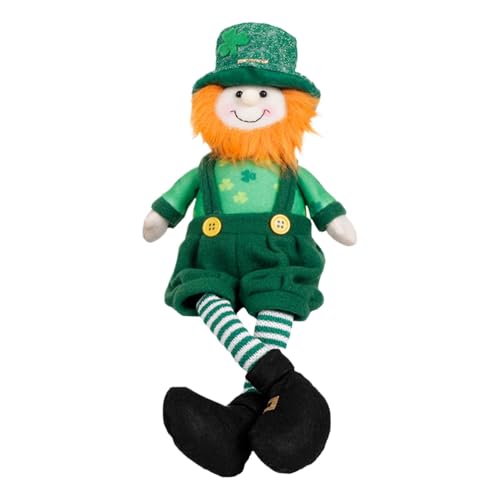 Bkljkf Lucky Irish Plüsch,St. Patrick's Day Plüschtier | Gefüllte irische Puppe mit Langen Beinen,Warme und schöne Tischaufsätze für Wohnzimmer, Kinderzimmer, Spielzimmer, Arbeitszimmer, Schlafzimmer von Bkljkf