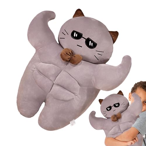 Bkljkf Muskelplüschspielzeug, Muskelgefüllte Tier - Cartoon Stoffed Doll Animal Toy Throw Pillow - Lustige Plüschpuppen -Heimdekoration, schlafender Begleiter zum Umarmen, Begleitung, Entspannung von Bkljkf