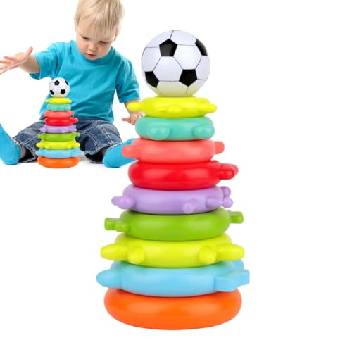 Bkljkf Ringstapelspiel, Regenbogen Ausgleichsring, Farbenfrohes Balance Stapelspiel für Kinderautos Kindergarten Kinderzimmer Schule Reisen Bkljkf Ringstapelspiel, Regenbogen Ausgleichsring, Farbenfrohes Balance Stapelspiel für Kinderautos Kindergarten Kinderzimmer Schule Reisen von Bkljkf