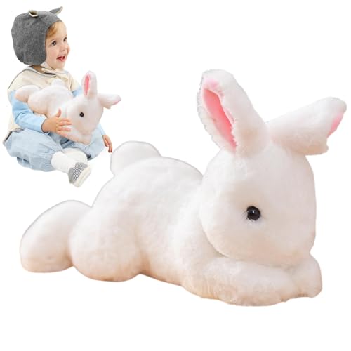 Bkljkf Stoffed Bunny Plüsch, ausgestopfte Tiere für Mädchen - Nettes Hasen ausgestopftes Tier,Kindergartendekor schläen beruhigende Spielzeug, Huggable Kinder Spielzeugzimmerdekoration für Sofa Bett von Bkljkf