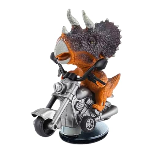 Bkljkf Tyrannosaurus Rex Autoation, Auto Armaturenbrett T-Rex Ornament, Auto-Dinosaurier-Drift-Ornament, Kreatives Dinosaurier-REIT-Motorrad-, neuartiges Auto-Dinosaurier-Ornament für die von Bkljkf