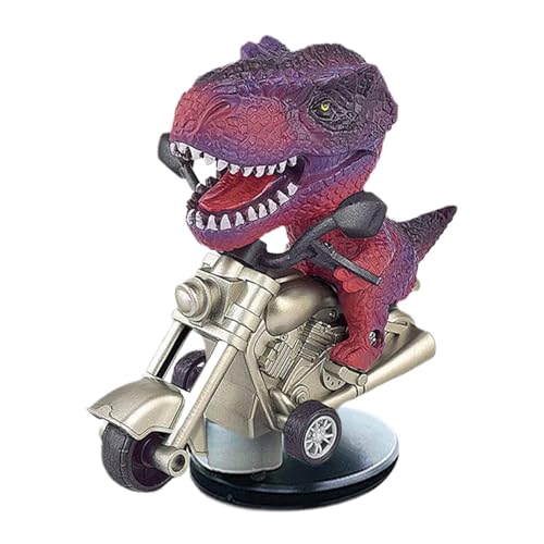 Bkljkf Tyrannosaurus Rex Autofigur,Tyrannosaurus Rex Autoation,Auto-Dinosaurier-Drift-Ornament - Kreatives Dinosaurier-REIT-Motorrad-, neuartiges Auto-Dinosaurier-Ornament für die Auto-Innenation von Bkljkf