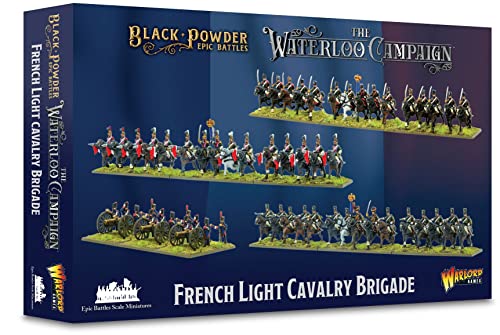 Warlord Black Powder Epic Battles Waterloo: French Light Cavallerry Brigade Military Table Top Wargaming Plastic Model Kit 312002002 von Warlord Games