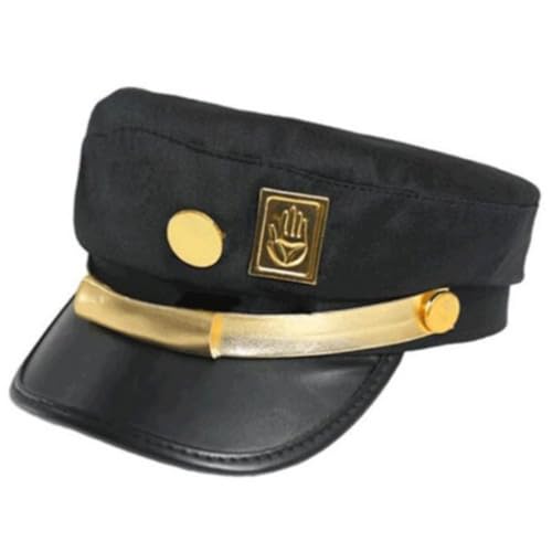 Black Sugar Strapazierfähige Baseballmütze, Jojo's bizarre Adventure Jotaro Kujō, Baseballmütze, Kostüm, Cosplay (Gold) von Black Sugar