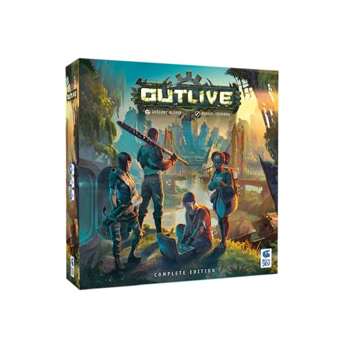 OUTLIVE Complete Edition – Enthält die Erweiterung Underwater – ab 14 Jahren – 1 bis 4 Spieler – Strategiespiel – Ressourcenmanagement-Spiel – Postapocalypse – französische Version – Die Spielbox von Blackrock Games