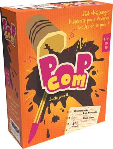 Pop COM – Gesellschaftsspiel – ideal für Freunde – Spiel für Gruppen – von 4 bis 14 Spielern – Gesellschaftsspiel Improvisation – Verrücktes Lachen garantiert – Ludonaute Blackrock Games von Blackrock Games