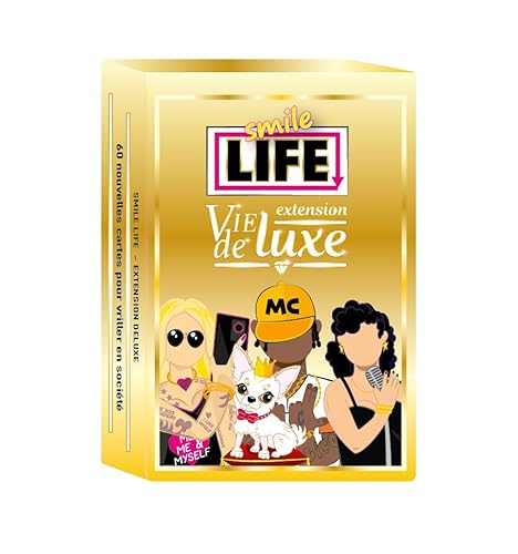 Smile Life, Luxusleben – Erweiterung | 60 Karten | Humor & Strategie | 2 bis 6 Spieler | ab 12 Jahren | Erfordert das Grundspiel | Blackrock Games Smile Life, Luxusleben – Erweiterung | 60 Karten | Humor & Strategie | 2 bis 6 Spieler | ab 12 Jahren | Erfordert das Grundspiel | Blackrock Games von Blackrock Games