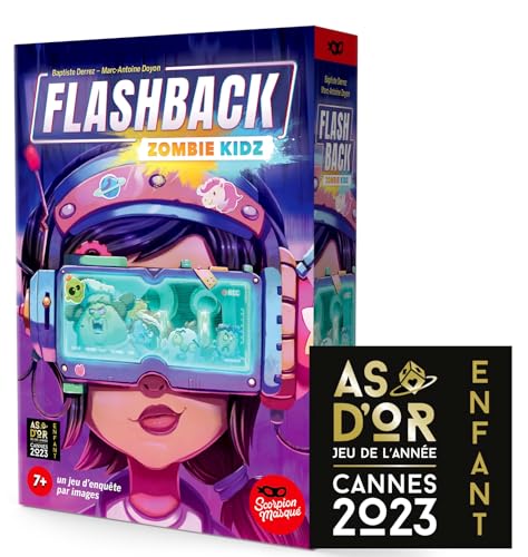 Flashback Zombie Kidz – Ermittlungsspiel – Beobachtung – in der Familie ab 7 Jahren – Goldenes Ass – Kinderspiel 2023 von Blackrock Games